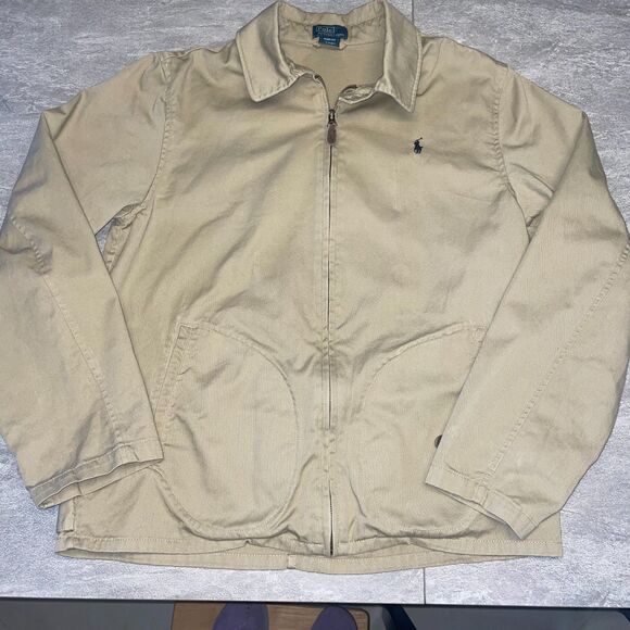 Polo Ralph Lauren XL 16-18 Vintage Chore Barn Husband Jacket Pockets Canvas - Picture 8 of 8